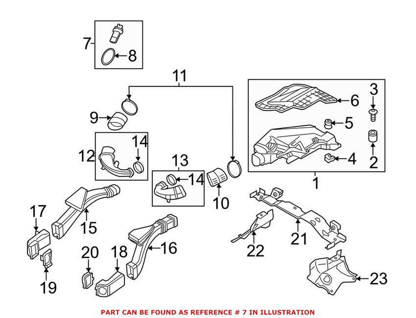 BMW Mass Air Flow Sensor 13628658527